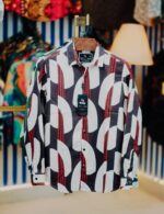 Modern Chinese Cherry Printed Shirt – Full Sleeve Men’s Fashion - Image 3
