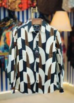 Modern Chinese Cherry Printed Shirt – Full Sleeve Men’s Fashion