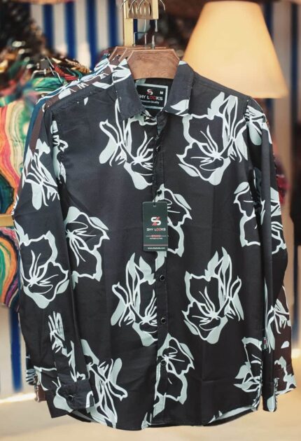 Premium Chinese Cherry Fabric Print Shirt-
