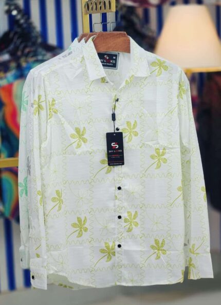 Premium Chinese Cherry Fabrics Print Shirt for Men