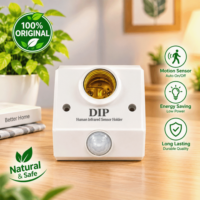 DIP PIR Motion Sensor Light Holder with Delay & Light Adjustment (1 Year Warranty)