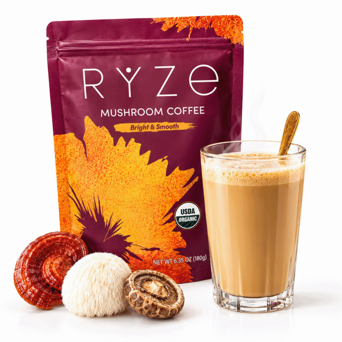 RYZE Mushroom Coffee – কম ক্যাফেইন ও শতভাগ অর্গানিক এনার্জি ড্রিংক