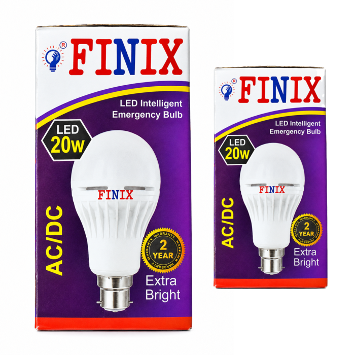 FINIX ২০ ওয়াট এসি/ডিসি রিচার্জেবল এলইডি ইমার্জেন্সি লাইট - ২ বছরের ওয়ারেন্টি সহ